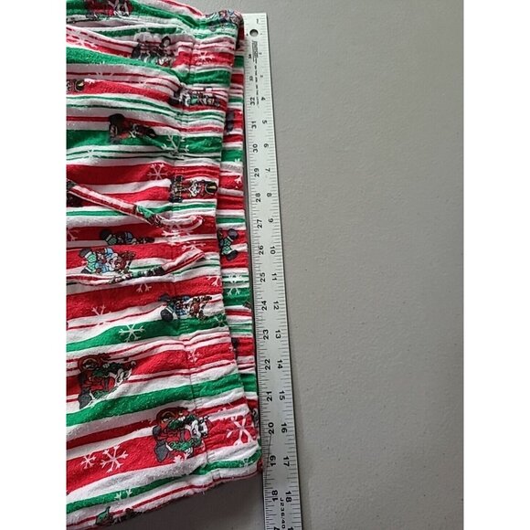 BUC-EE'S Christmas Flannel Sleep Pajama Pants Size L Unisex Cotton Red Green - Picture 10 of 11
